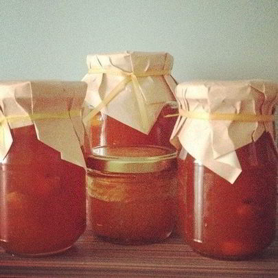 Персиковый джем с миндалем и лимоном