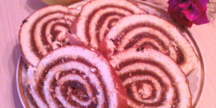 Рецепт рулета с яблочным джемом