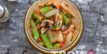 фасоль с грибами на зиму