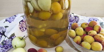 компот из абрикосов и яблок на зиму
