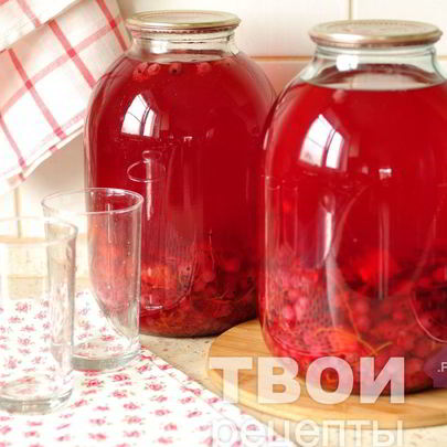 Компот из красной смородины с апельсином