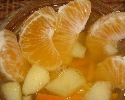 Компот из мандаринов и яблок