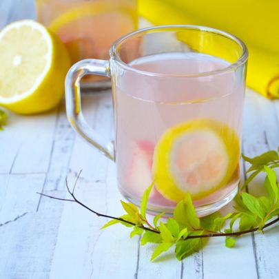 Компот из ревеня с имбирем и лимоном