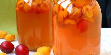 компот из слив и абрикос на зиму