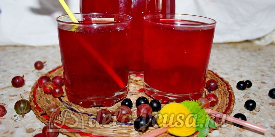 Рецепт компота из смородины и крыжовника