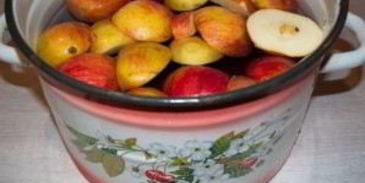 компот из вишни с яблоками