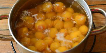 компот из желтой алычи на зиму