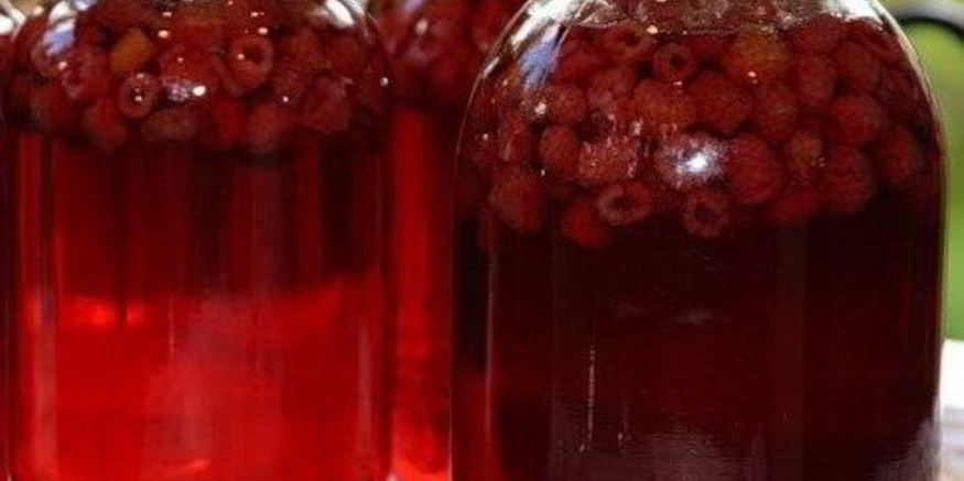 Рецепт малинового компота на зиму