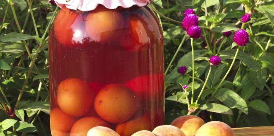 Рецепт персикового компота