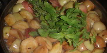 яблочный компот с лаймом и мятой