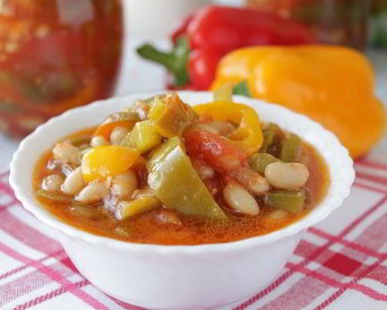 Лечо с фасолью