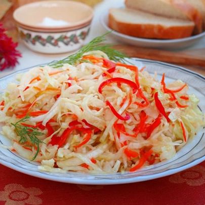 Капуста провансаль с болгарским перцем