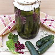 Рецепт Огурцов маринованных с красной смородиной