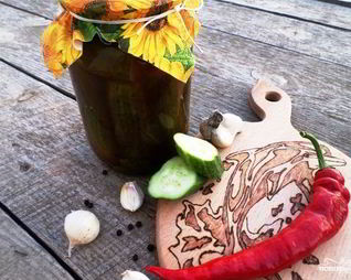 Огурчики с кетчупом на зиму