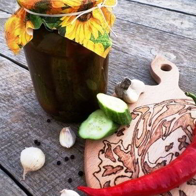 Огурчики с кетчупом на зиму