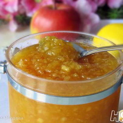 Яблочное повидло с апельсинами и лимоном в МВ