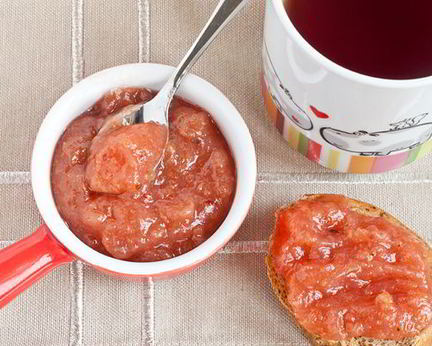 Яблочное повидло с красной смородиной