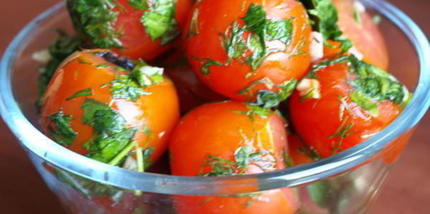 Рецепт малосольных помидоров