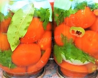 Помидоры консервированные с петрушкой луком перцем