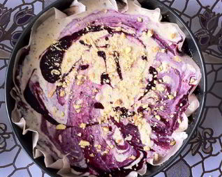 Чизкейк со смородиновым вареньем