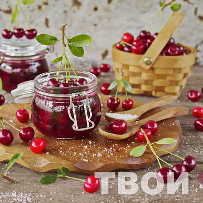 Вишня в желатине на зиму