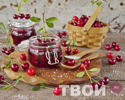 Вишня в желатине на зиму