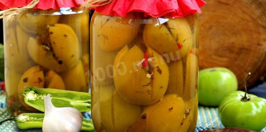 Рецепт зеленых помидоров пальчики оближешь с начинкой на зиму