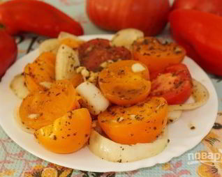 Ароматная закуска из помидоров