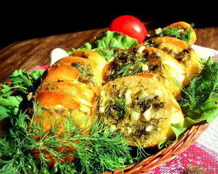 Багет, запеченный в фольге