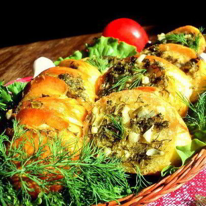 Багет, запеченный в фольге