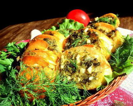 Багет, запеченный в фольге