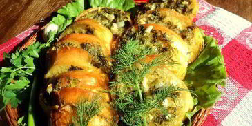 багет, запеченный в фольге