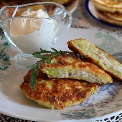 Ленивые беляши из кабачков