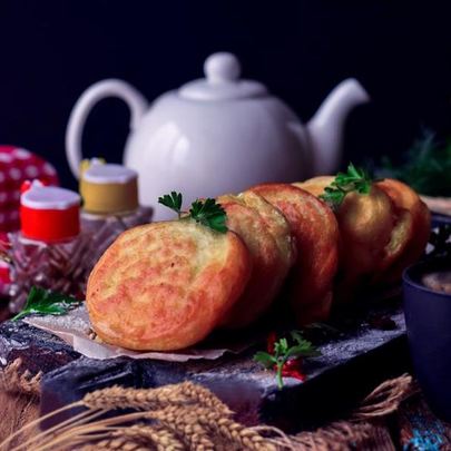 Ленивые беляши с луком