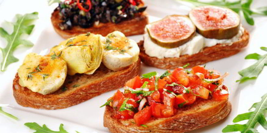 Рецепт брускетты ассорти