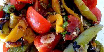 брускетта c жареным перцем