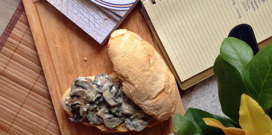 Рецепт брускетты с грибами