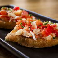 Рецепт Брускетты с камчатским крабом
