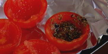 брускетта с помидорами-гриль и артишоками