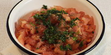 брускетта с помидорами и чесноком