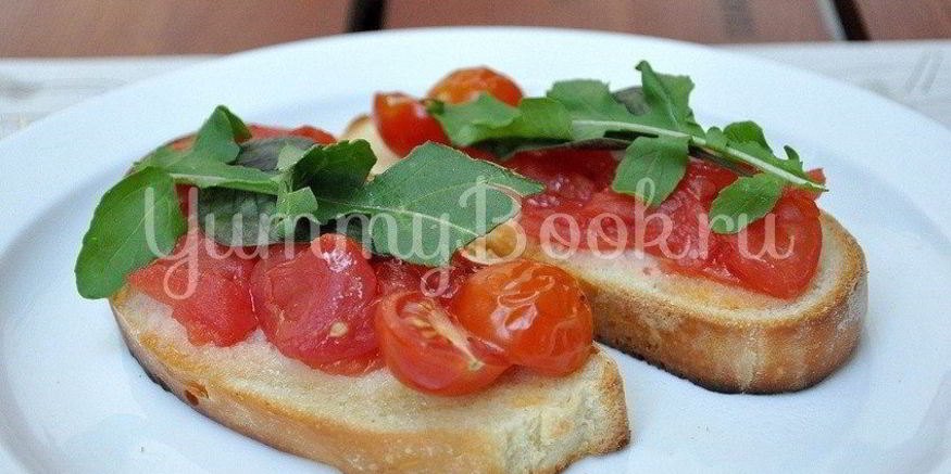 Рецепт брускетты с томатами и базиликом
