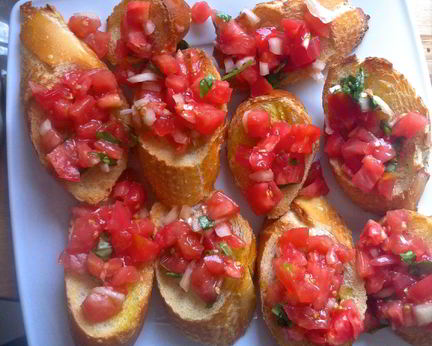 Тосты с брускеттой