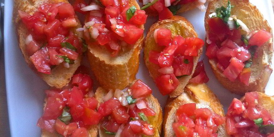 Рецепт тостов с брускеттой