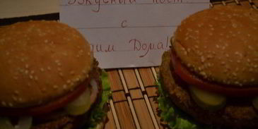 бургер с гречневой котлетой