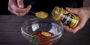 гамбургер с пикантной заправкой