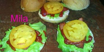 гамбургеры с корейской морковкой