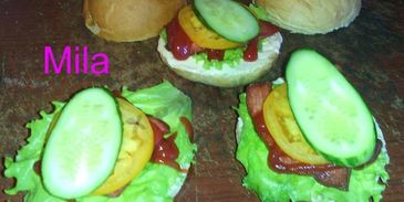 гамбургеры с корейской морковкой