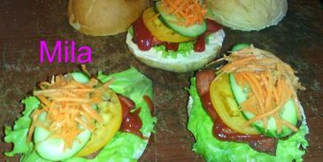 гамбургеры с корейской морковкой