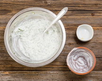 Грильбургер с дзадзики