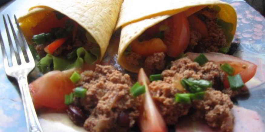 Рецепт буррито с фасолью и фаршем